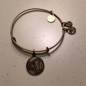 Alex and ani “because I love you” gold bracelet